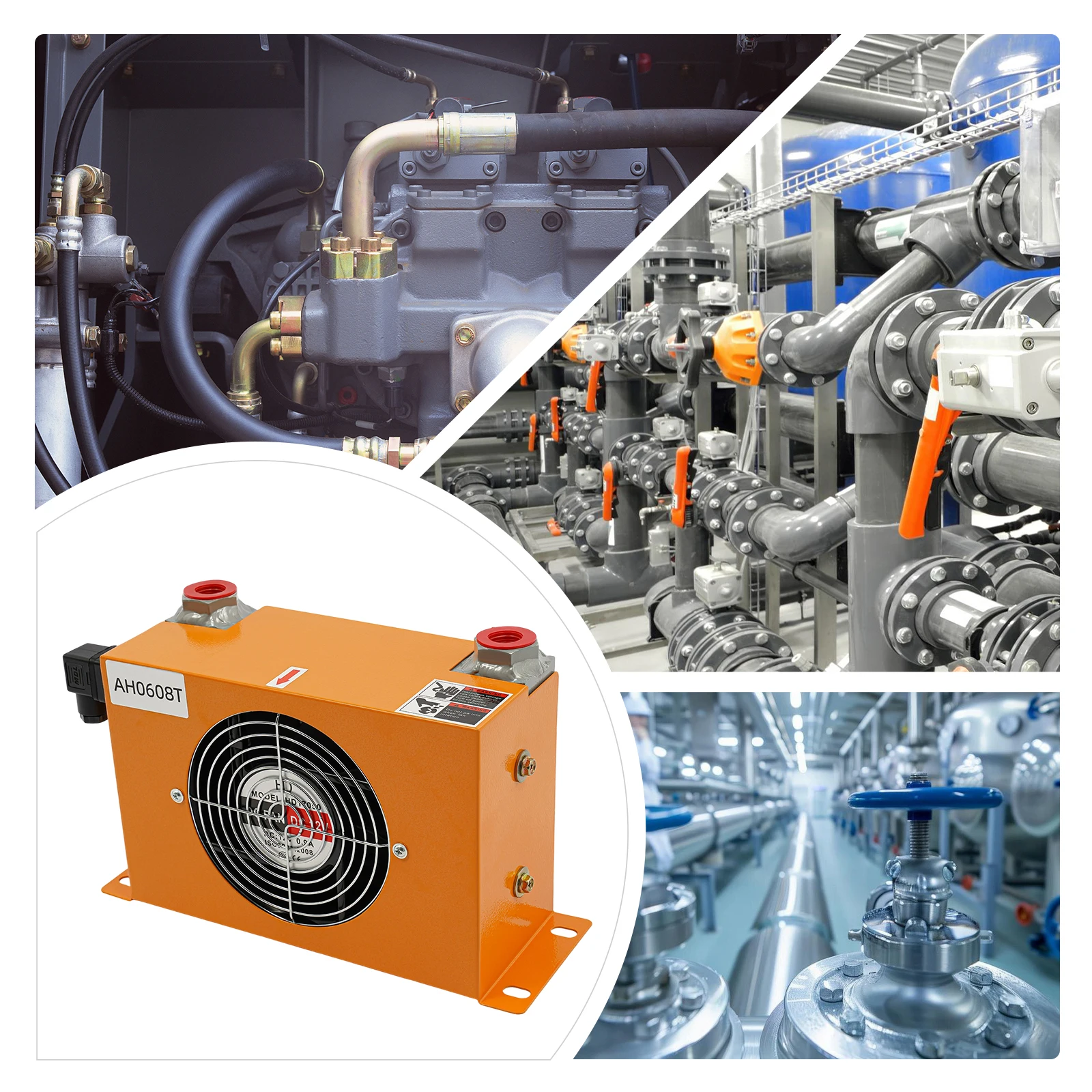 12V Luftölkühlmaschine AH0608T |   60LPM hydraulischer Kühler, Vollkupfermotor, ≤2MPa Arbeitsdruck