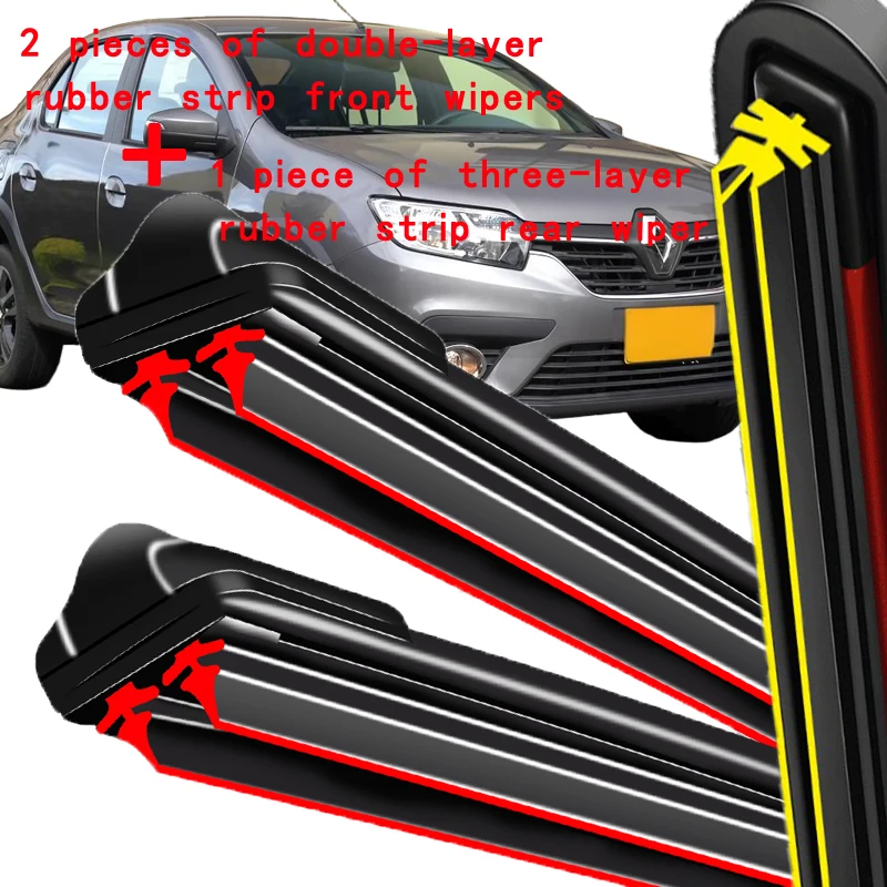 

Wiper Front & Rear Wiper Blades Set For Dacia Renault Logan 2016 - 2023 2017 2018 2019 2020 2021 Windshield Windscreen 22"19"12"