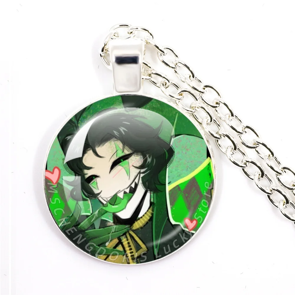GameF-Freak Circus Pierrot Harlequin Funny Meme 25MM Round Glass Cabochon Handmade Pendant Necklace Anime Fans Jewelry Gift