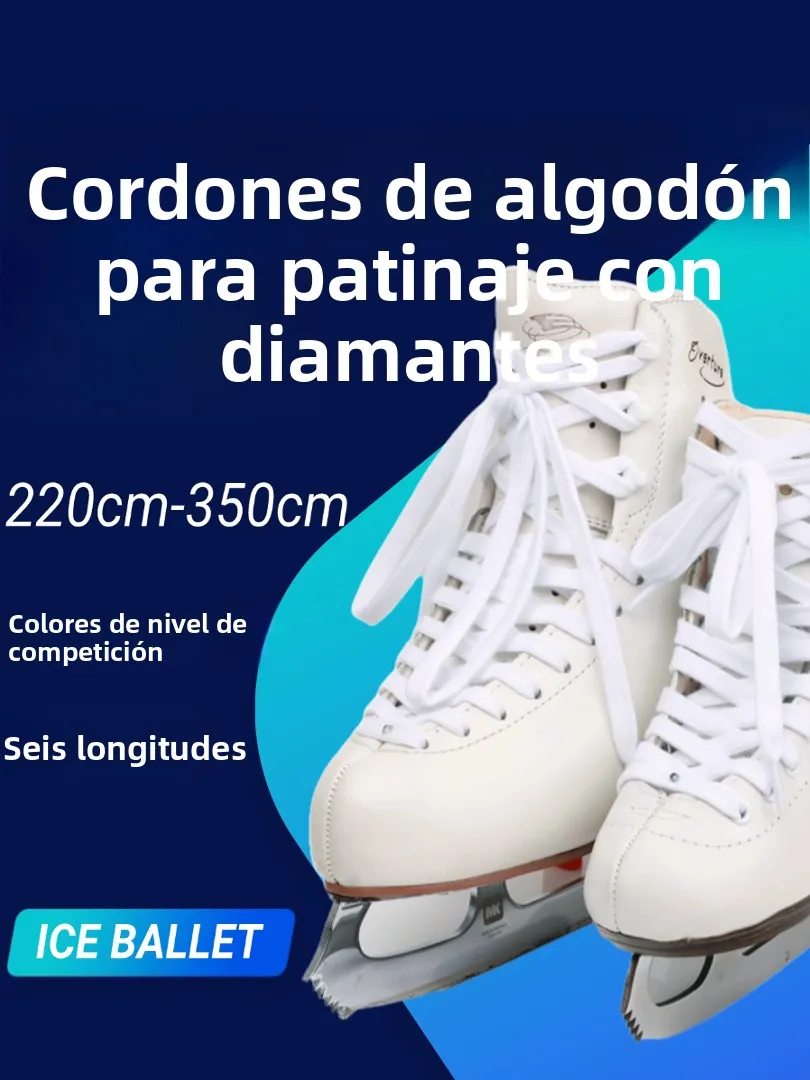 Cordones de Patinaje sobre Hielo con Diamantes, Cobertura Total, Ajuste Universal para Zapatos EDEA, Jackson, Risport, Acceso...