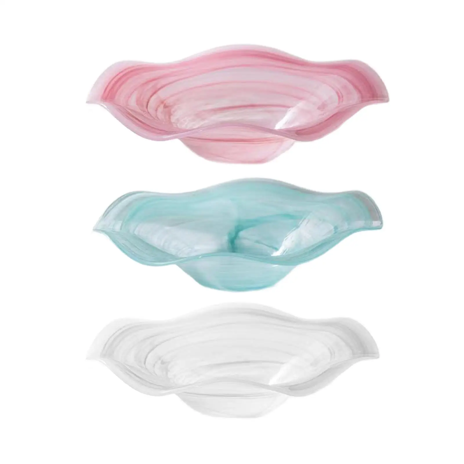 

Glass Fruit Serving Tray Party Dessert Tray for Salad Cookies Snack