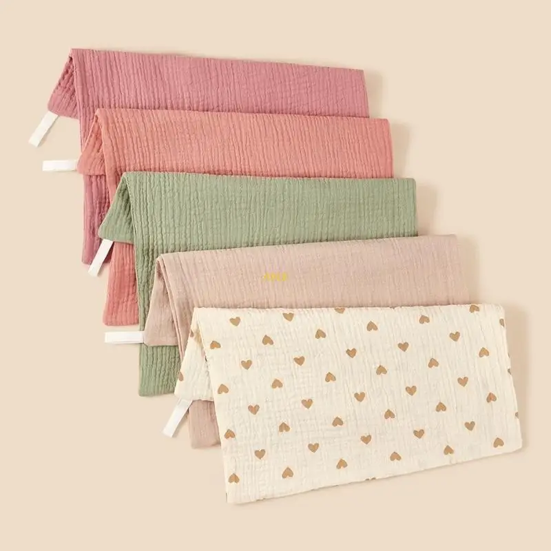 

5PCS Newborn Muslin Sweat Wipe Cloth Baby Boy Girl Face Towel Breathable Bandana