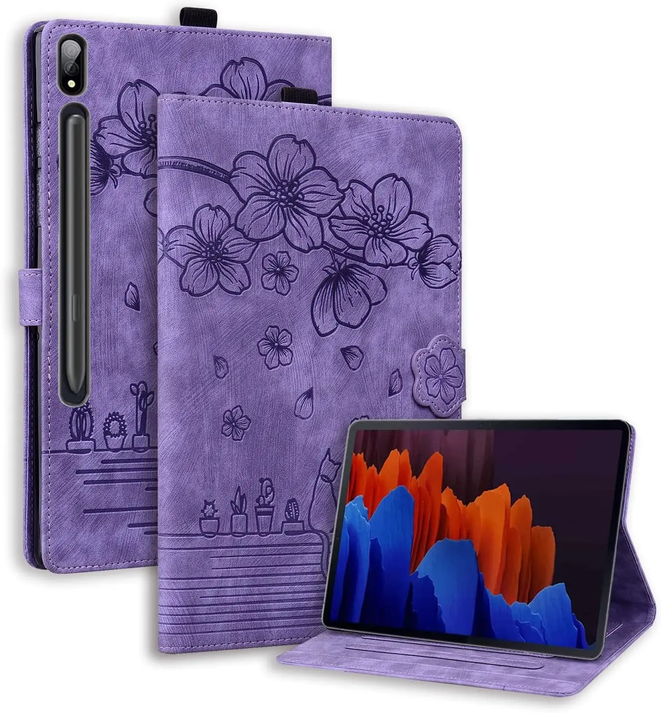 Shockproof PU Leather Tablet Case for Samsung Galaxy Tab S11 Ultra SM-X930 X936 14.6 inch 2025 with Card Pocket Protective