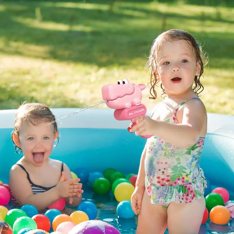 Jouets de piscine à gicler, dinosaure de dessin animé, arrière-cour, plage, jeux de natation interactifs à l'extérieur pour tout-petits de 3 à 12 ans