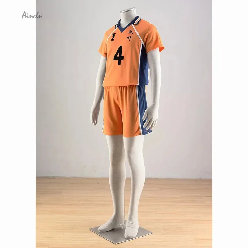 Ainclu 하이큐 니시노야 유우 카라스노 고등학교 팀 유니폼 번호 4 애니메이션 코스프레 의상 ir;l5