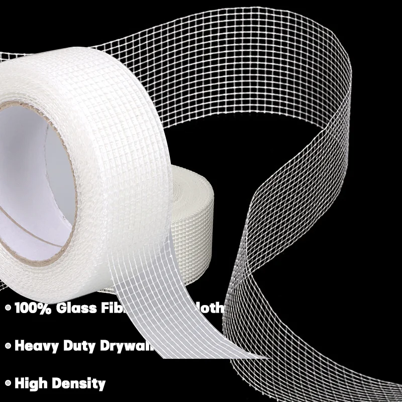 25M Self Adhesive Mesh Tape Fiberglass Adhesive Tape Strong Reinforced Tape Wall Cracks Decorative Mesh High Viscosity Tape