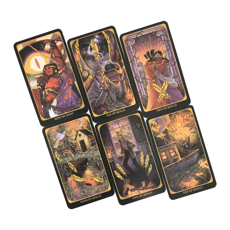 High-Quality The Literary Tarot Leisure Entertainment Game Card Family Gathering Divination Deck Tarot Board Playing Game Card