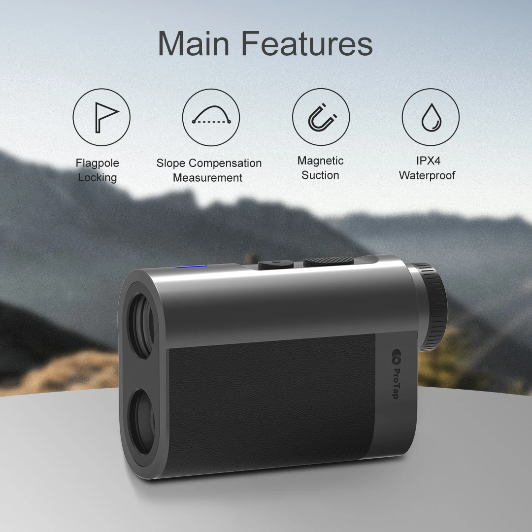 Protap atacado 1000m telêmetro de golfe com 7x alta definição inclinação laser rangefinder 7x telescópio de golfe