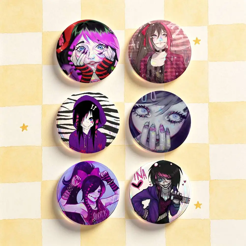N-Nina the Killer C-Creepypasta Badges 25 32 44 58 75 mm Round Customizable Wholesale Fan goods Self-made fan freebies