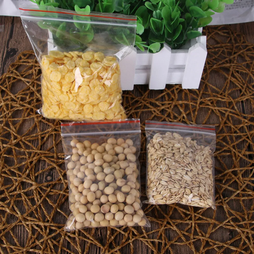 100Pcs Clear Resealable Storage Bags 11x16cm Durable Plastic Sealed Bags for Candy Jewelry Small Items Clear Sealed Bag