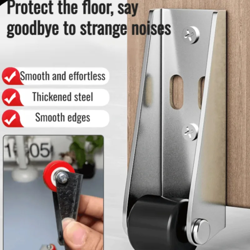 Door Anti Sag Sliding Roller Durable Wear Resistant Base Old PVC Swing Door Floor Support Replacement Hardware Parts
