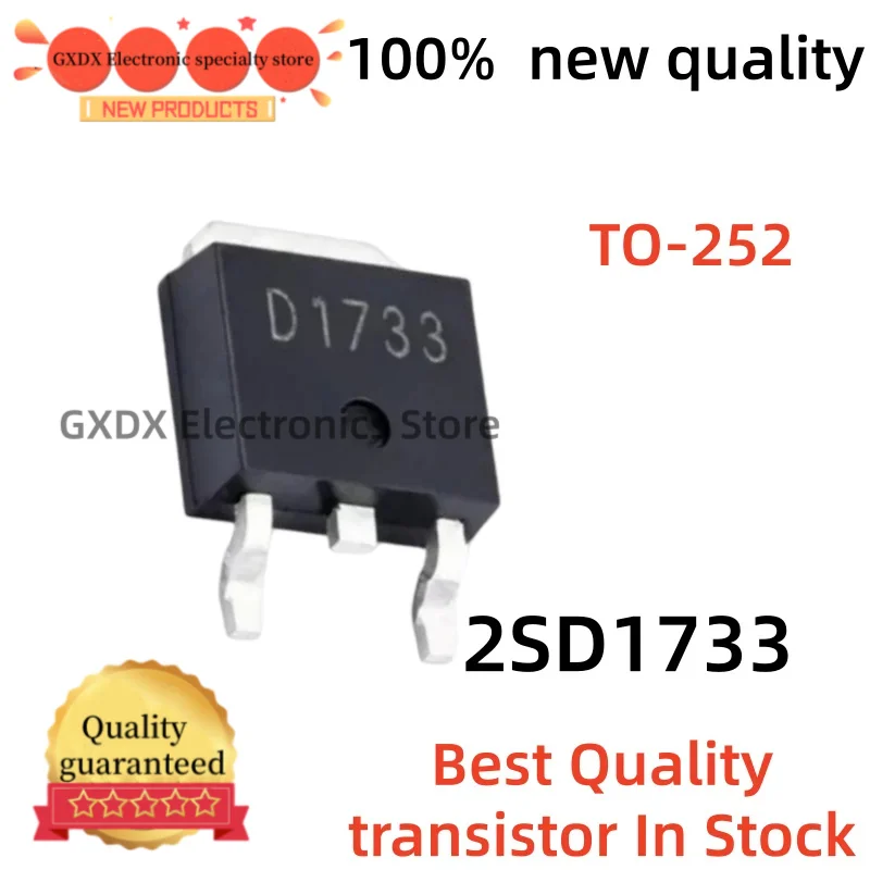 10-20-30-50piezas 100% nuevo TO252 2SD1733 D1733 TO-252 80V 1A  Best Quality transistor In Stock