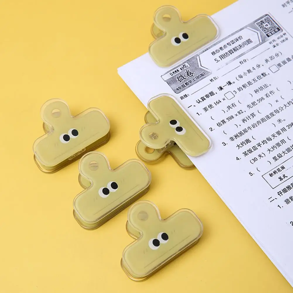2Pcs Lightweight Document Clip Burr-free File Clamp Non-Slip Scrapbook Ticket File Clamp  Store