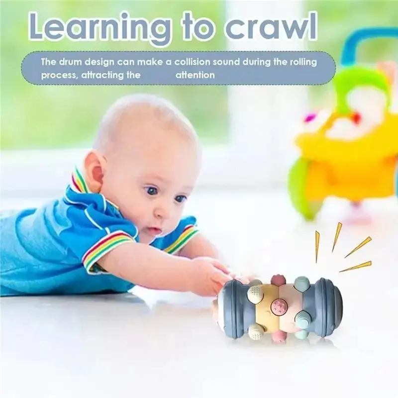 MACH-Sensory Baby Crawling Roller Infant Activity Tummy Time Montessori Educational Development For Kids