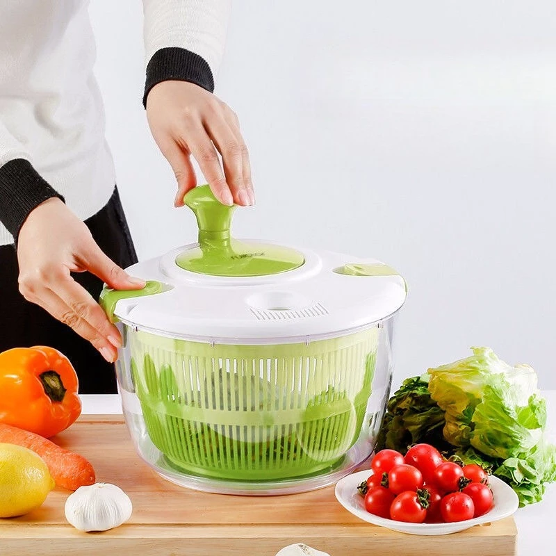 

Centrifugal Force Salad Dryer 35L Large Colander Hand Push Spinner for Restaurant Home Use Fruit Vegetable Washer