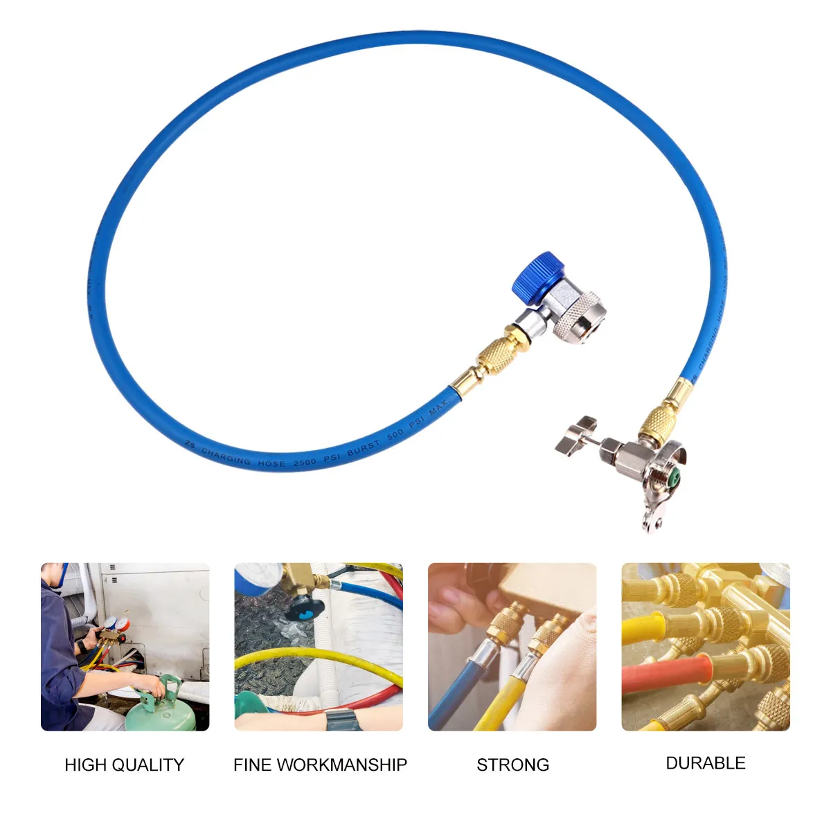 

1Set Refrigerant Recharge Hose Fluoride Adding Tube Professional Automotive Air Conditioning Diagnostic Service Kit Oil