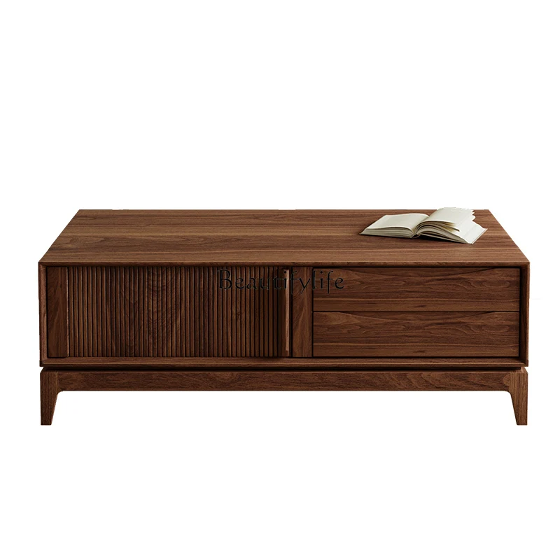 

North American black walnut antique tea simple solid wood living room coffee table