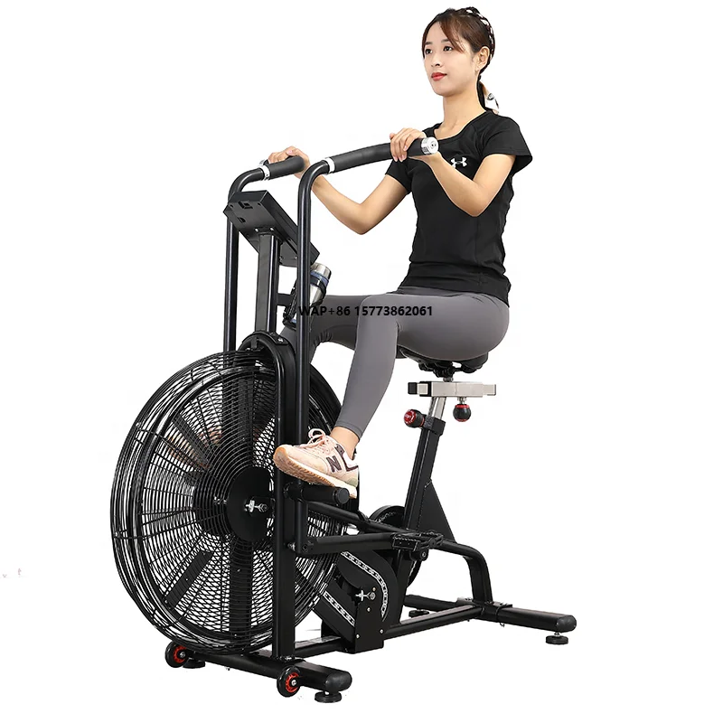 

Portable Indoor Aerobics Stationary Fan Air Bike Home Gym Fitness Equipment Commercial Aerobics Bike