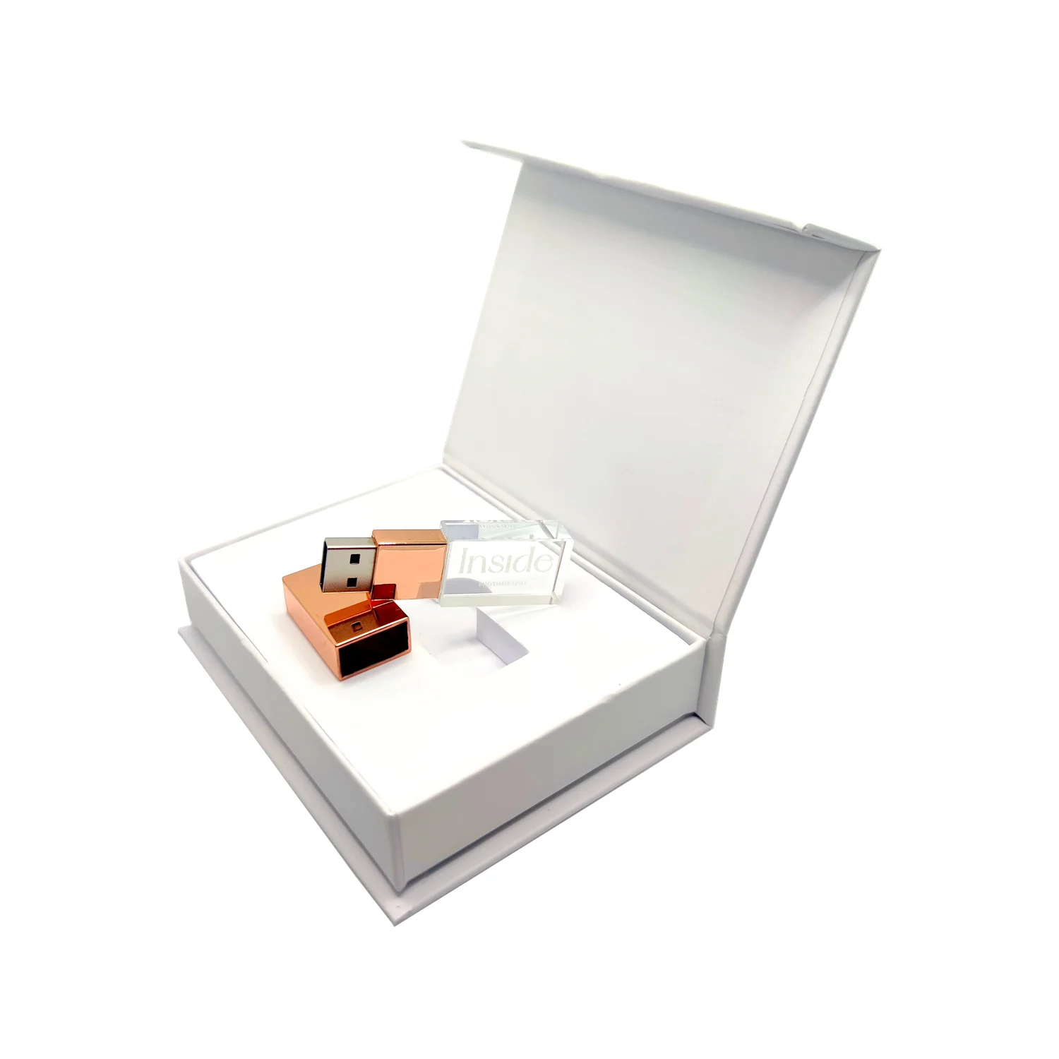 Tùy Chỉnh LOGO Hoa Hồng Vàng USB 2.0 Bộ Nhớ Flash Dính Bút Có Hộp Làm Quà Tặng