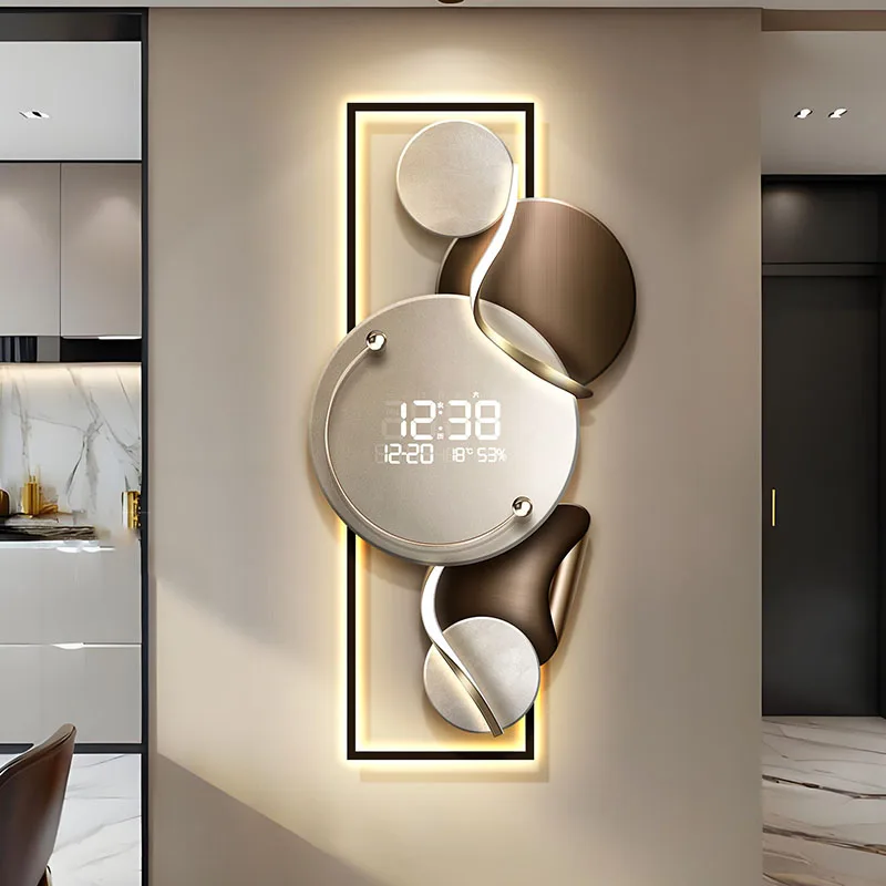 Xenomorph Luminous Wall Clocks Luxury Digital Creative Design Nordic Wall Watch Aesthetic Interior Reloj Pared Home Decorations