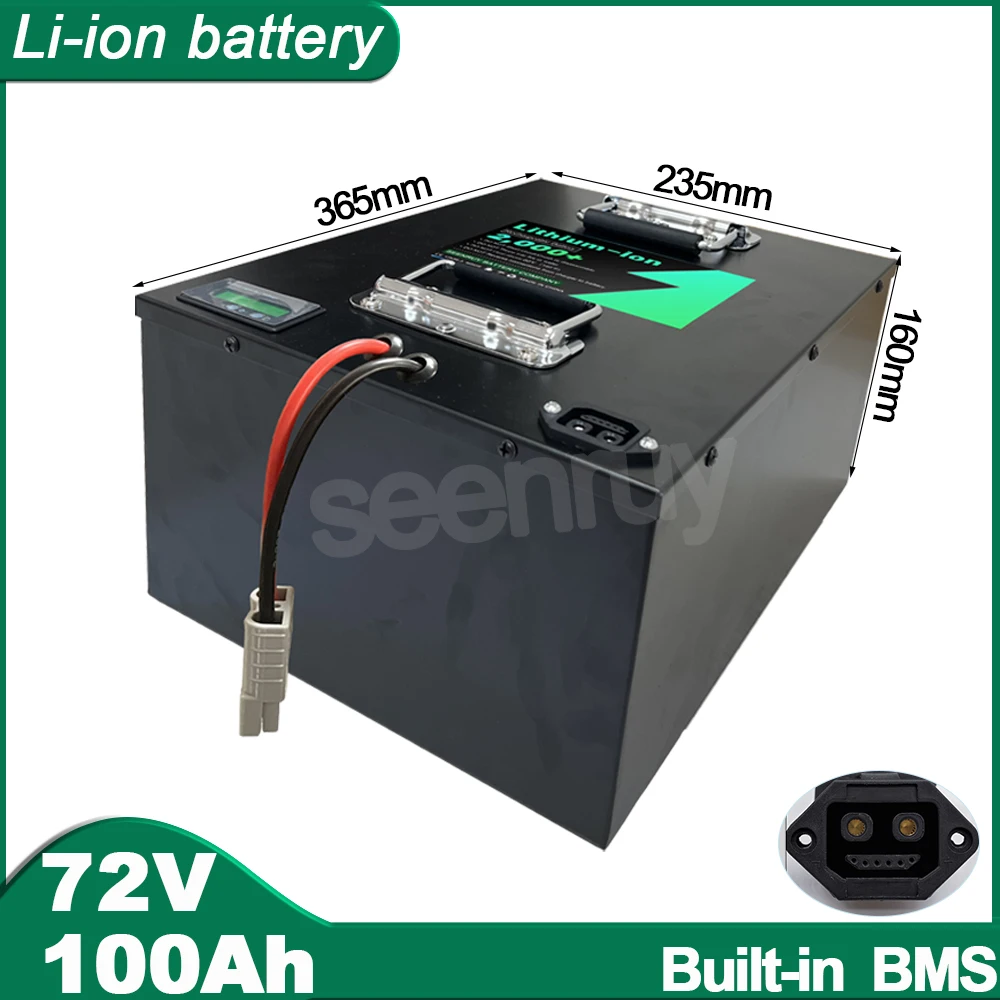 $50 Coupon!! 72V 100Ah Li-ion With Charger Lithium Polymer Battery For 6000W 9000W Tricycle Motorcycle Scooter Electric Vehicle