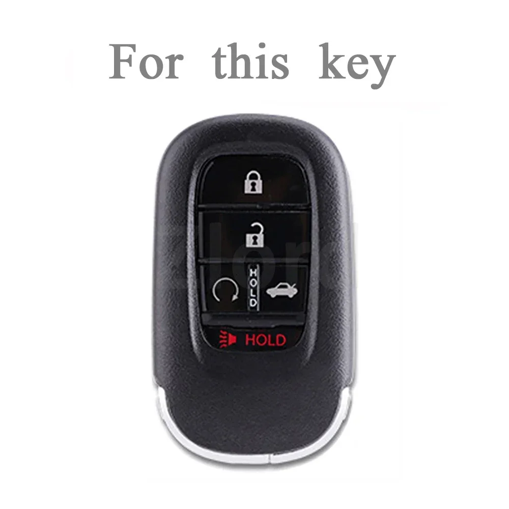 5 Buuttons TPU Car Smart Key Case Cover for Honda Accord Civic HR-V CR-V Pilot Sport SI EX EX-L Touring 2022 2023 2024