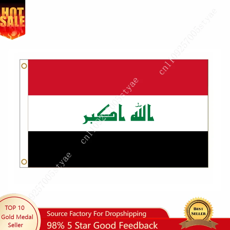 

Iraq Flag The Republic of Iraq National Flags Wall decoration Sign Banner Poster For Outdoor indoor 90x150cm Hanging Banner Act