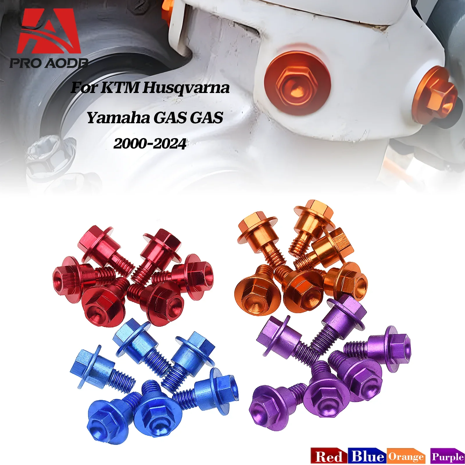 For KTM GasGas Yamaha Motocross CNC Front Fork Guard Bolt Screw YZ 65 85 125 250 250F 450F 125X 250X 250FX 450FX WR250F WR450F