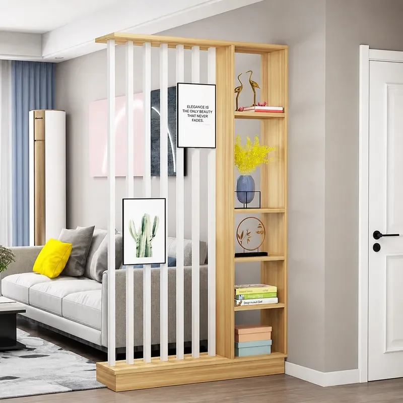Simple Screen Partition Cabinet for Living Room Entrance Porch Kitchen Dining Room Blocking Shelf Storage Divider Furniture