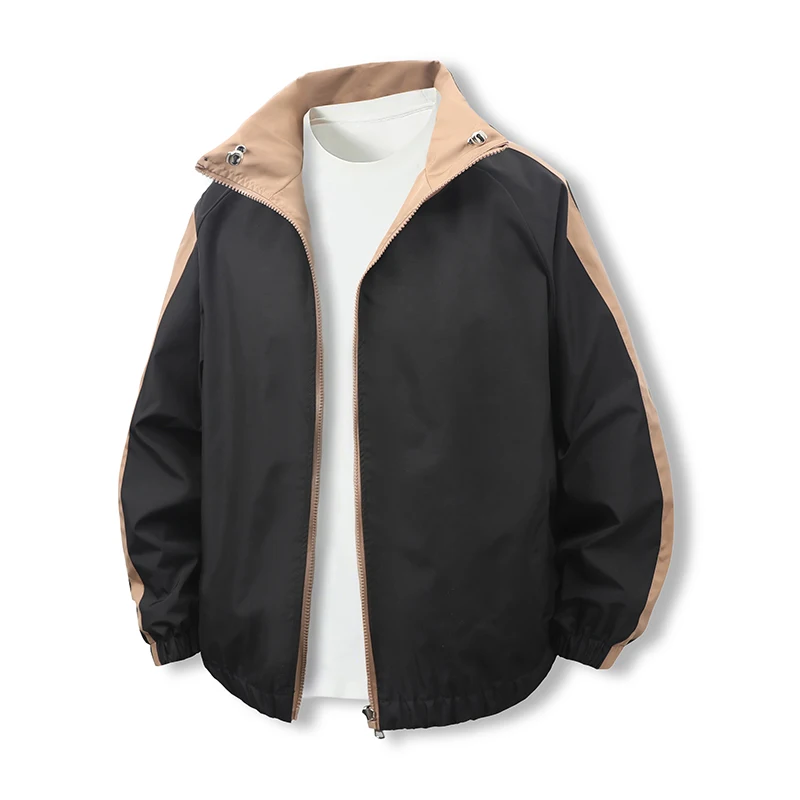 

Двусторонняя повседневная куртка для мужчин, простая, свободного кроя, с длинными рукавами, в американском стиле, модная верхняя одежда, весна-осень, новинка