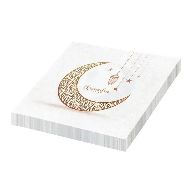 AEE4-120PCS RAMADAN Napkin Dinner Table Napkins Paper Disposable Safe Fragrant Free Soft Mouth Wiping Tissue