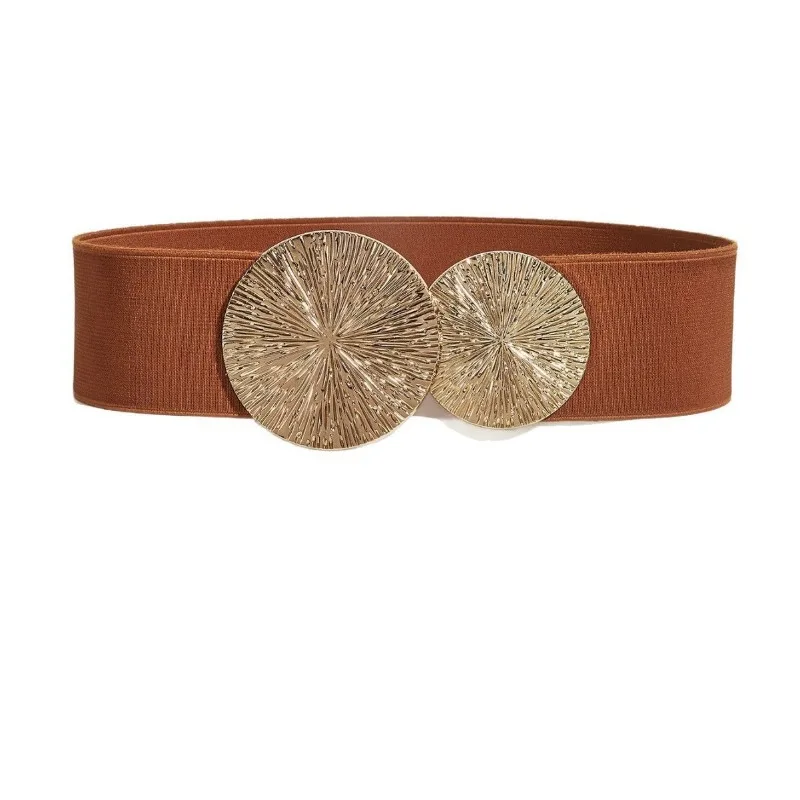 معطف نسائي مزخرف بحزام خصر على الطراز الأوروبي والأمريكي مع فستان بحزام فرعي للخصر وحزام خصر مرن واسع