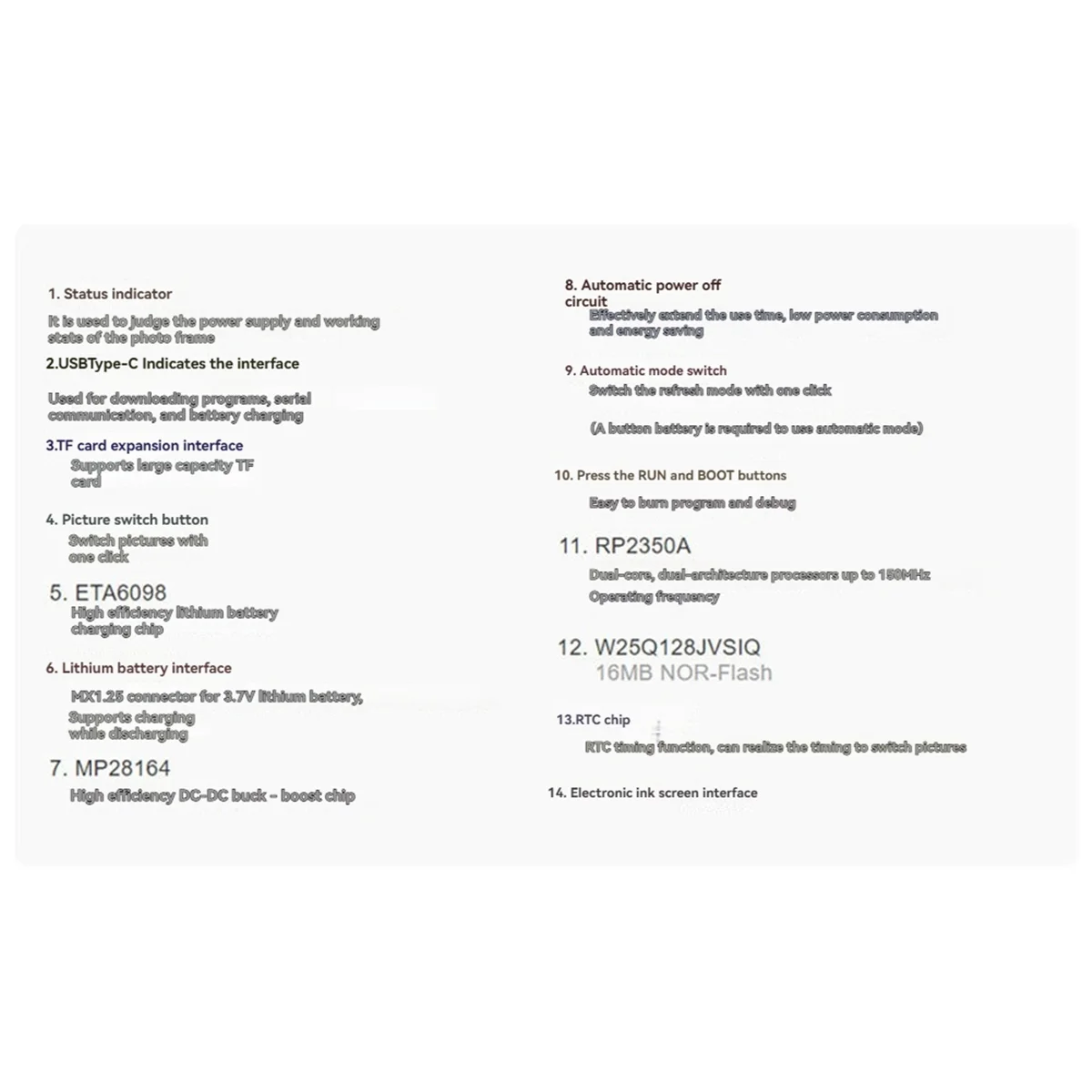 【Harga Drop】 Tampilan E-Paper Penuh Warna 7,3 Inci 800x480 Ideal untuk Kalender, Kutipan, dan Lukisan