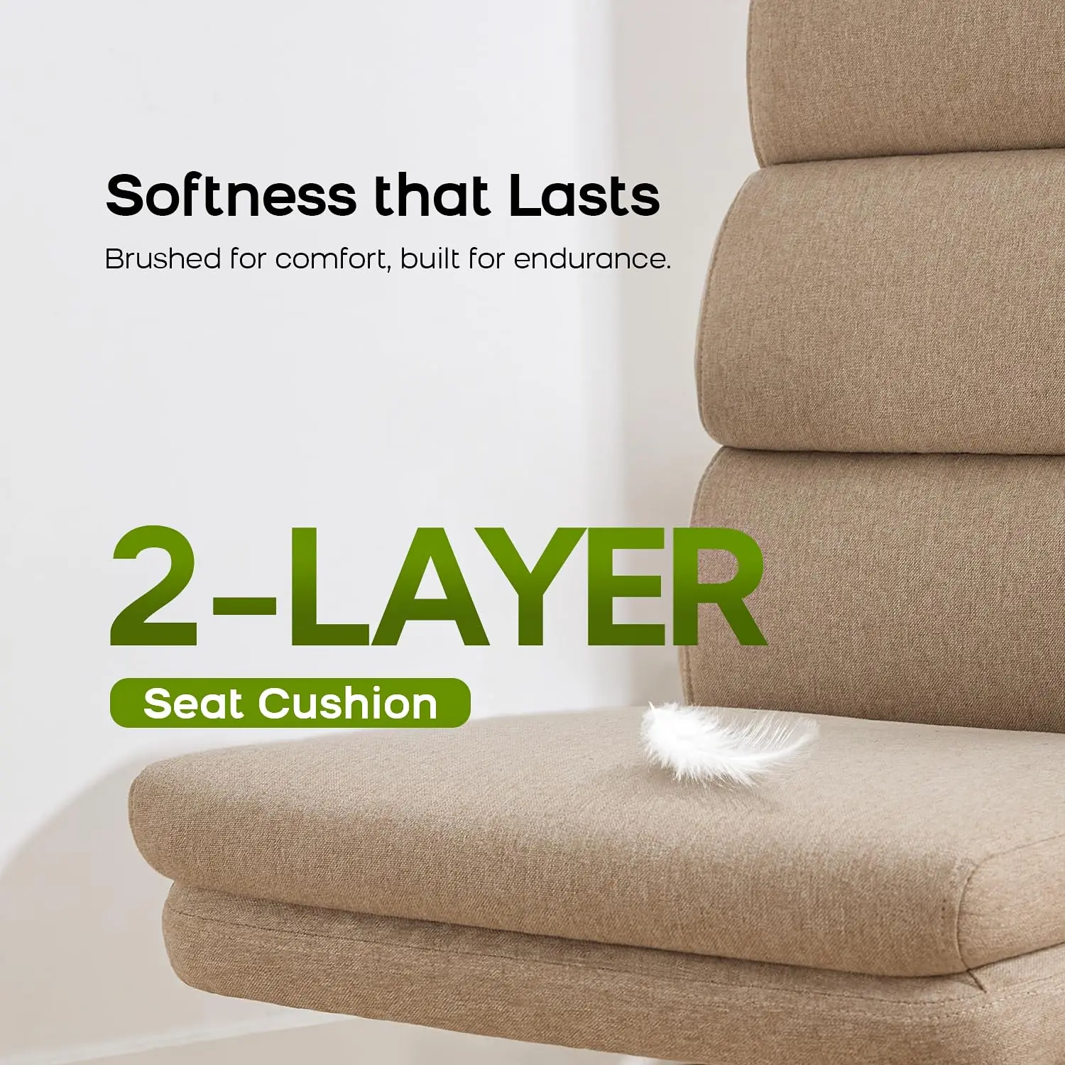 Fabric Ergonomic Office Chair with Flip-Up Armrests for Home & Task Use, Adjustable Swivel, Customized