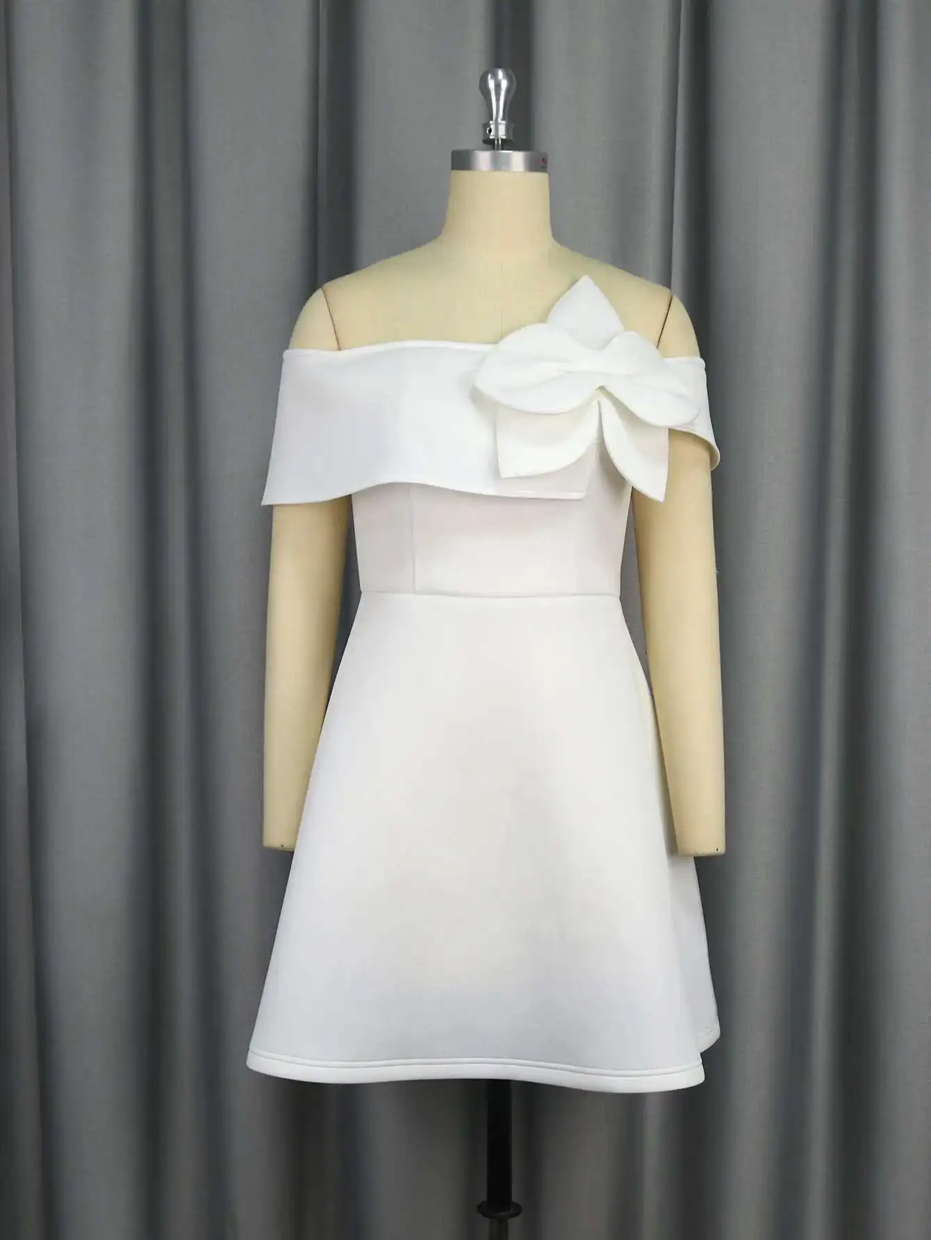 

Fashion Off-shoulder A-line Dress Three-dimensional Floral Sexy Gown Party Dress 2025 Summer Dress Robe Vestido Women Elegant 1