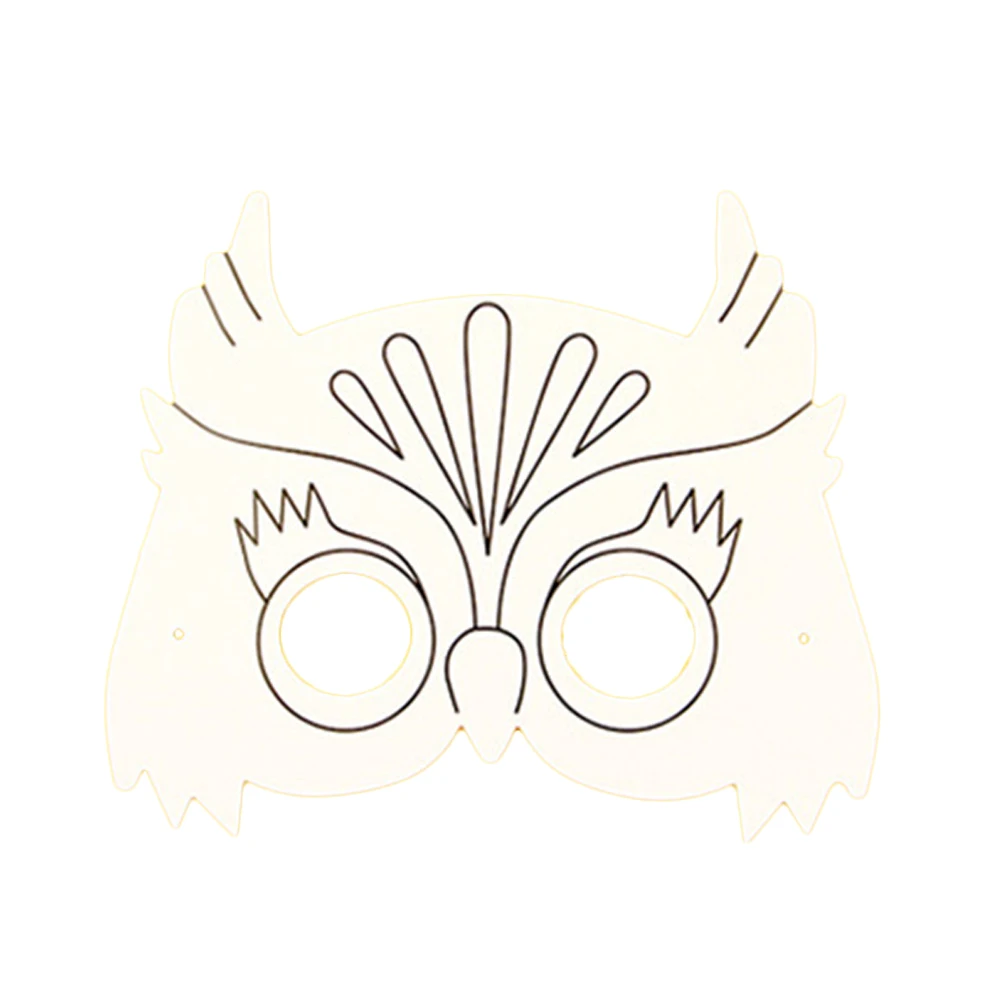 

10 PCS Blank Mask DIY Paper Craft Masks White Kids Drawing Coloring Painting Child