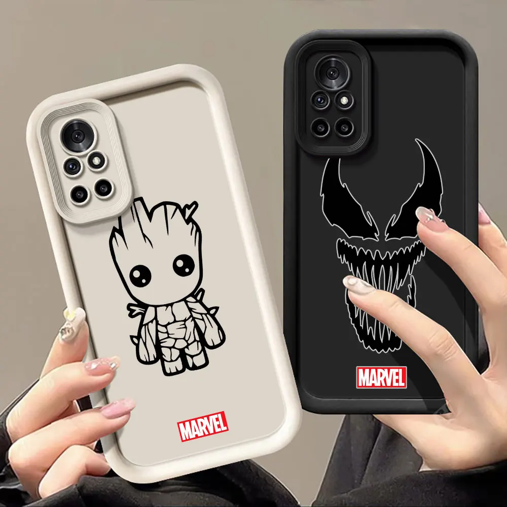 

Marvel Logo Venom Groot Case For Xiaomi Redmi Note 14 13 12 11 Pro 9 8 10 Pro 12S Back Cover for Redmi 13C 14C TURBO4 Soft Funda