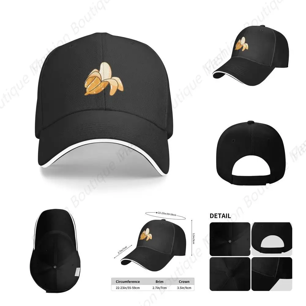 

Hot-Selling Sweet Banana Fruit Printing Hat Sandwich Caps Peaked Caps Trucker Hat Men Women Outdoor Sport Travel Sun Visor