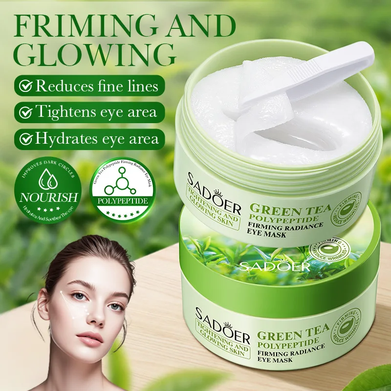 80PCS Green Tea Peptide Firming Eye Mask, Diminishes Circle Under Eye Patches, Hydrating Moisturizing Eye Treatment