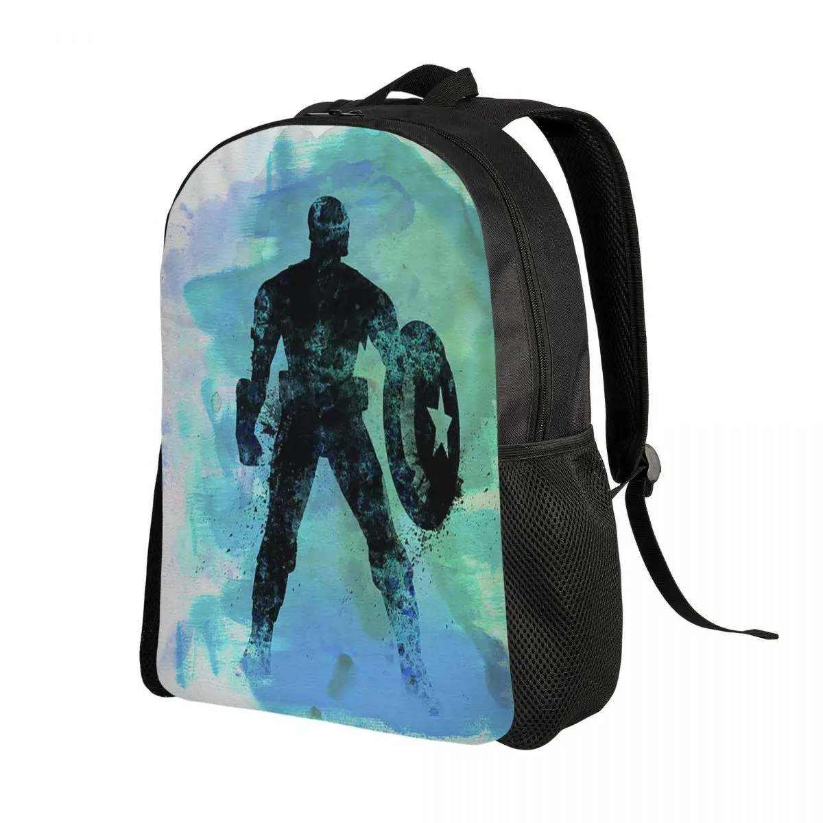 Mochilas personalizadas del escudo del Capitán América para niños y niñas, morrales coloridos de Los Vengadores para la escuela de cómics de Marvel, mochilas de viaje para la universidad