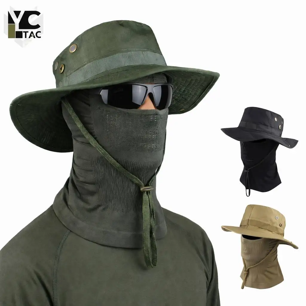 YCTAC Tactical Boonie Hat Bucket Sun Hat UPF 50+ UV Protection Quick Dry for Outdoor Fishing Hiking Camping