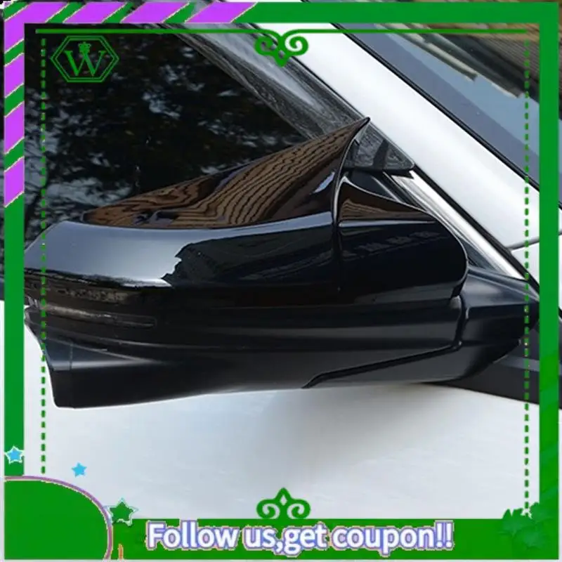 AC34-غطاء مرآة الرؤية الخلفية الجانبية قبعات الرؤية الخلفية لهوندا سيفيك 10Th 2016 2017 2018 2019 2020 ملحقات ، 2 قطعة أسود