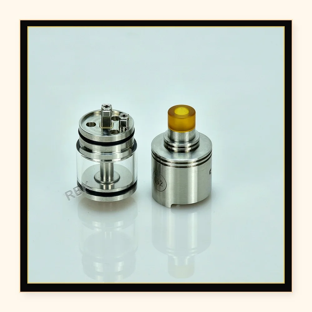 Wolfcool Vape Genny 2 RTA Rebuildable Tank 22mm 4.2ml Single Coil Atomizer with 510 Drip Tip - 316SS Design