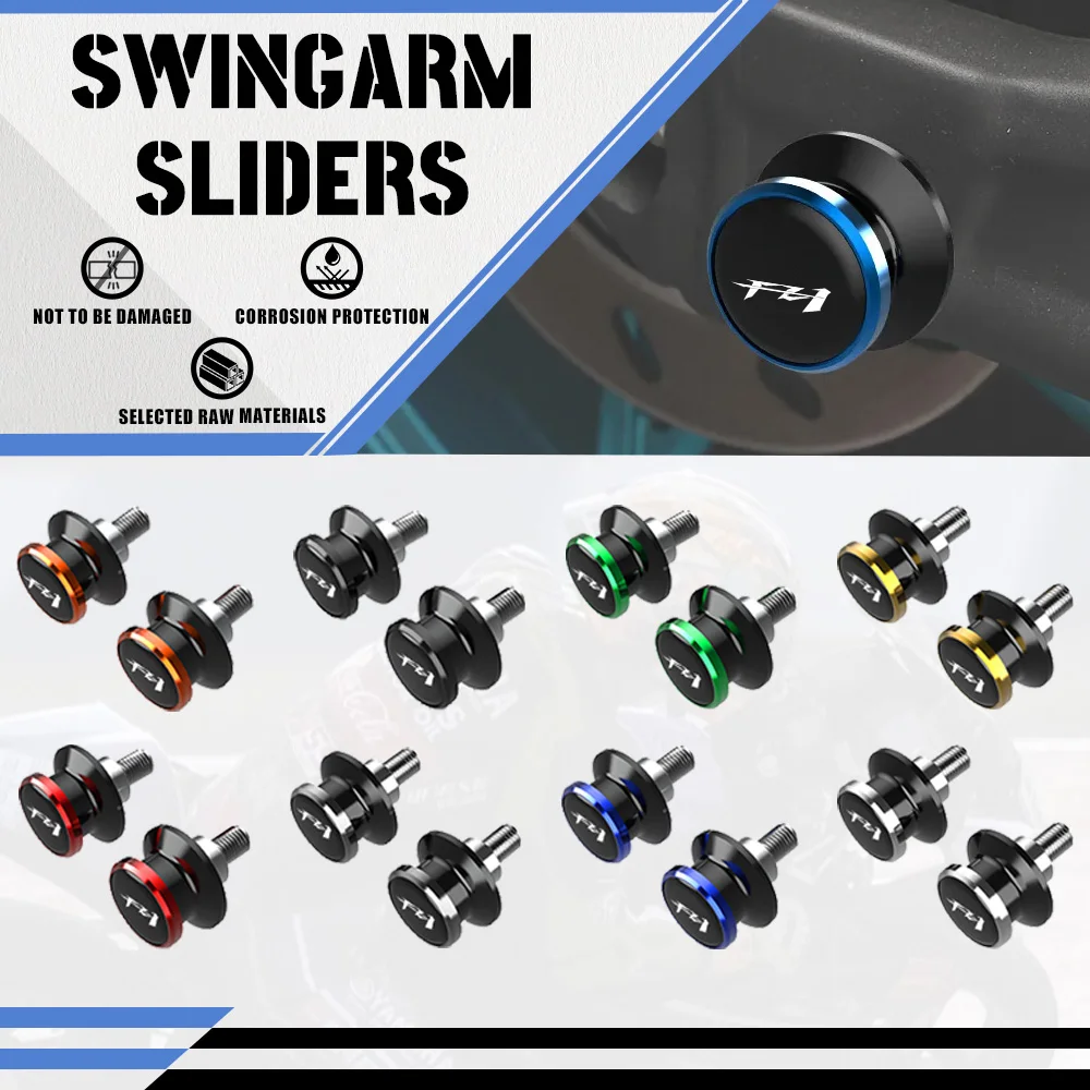 

Motorcycle Accessory 6mm Swingarm Spools Rear Stand Screws Sliders FOR YAMAHA FZ1 FAZER FZ-1 2006-2022 2023 2015 2007 2008 2009