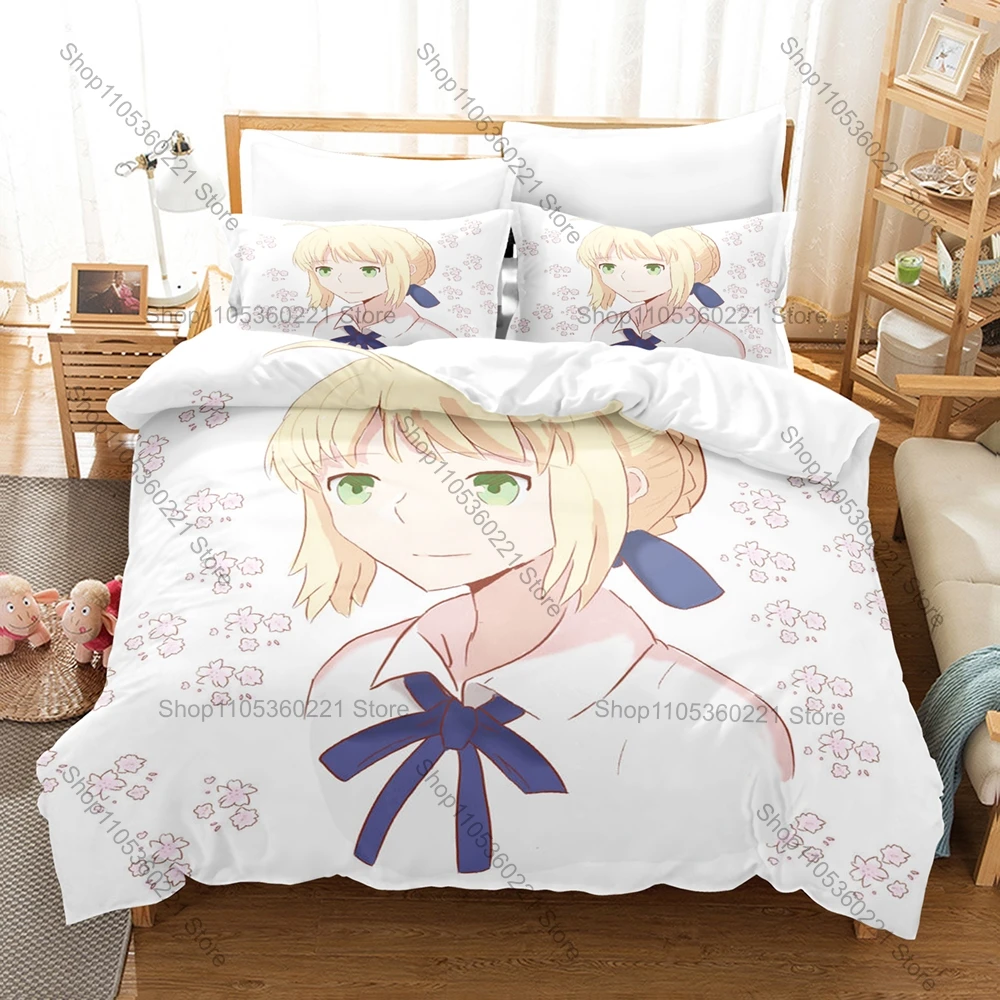 Cool Slice Of Life Anime Today's Menu for the Emiya Family Art Print Bedding Set 3in1 1 Duvet Cover 2 Pillowcases Soft Household