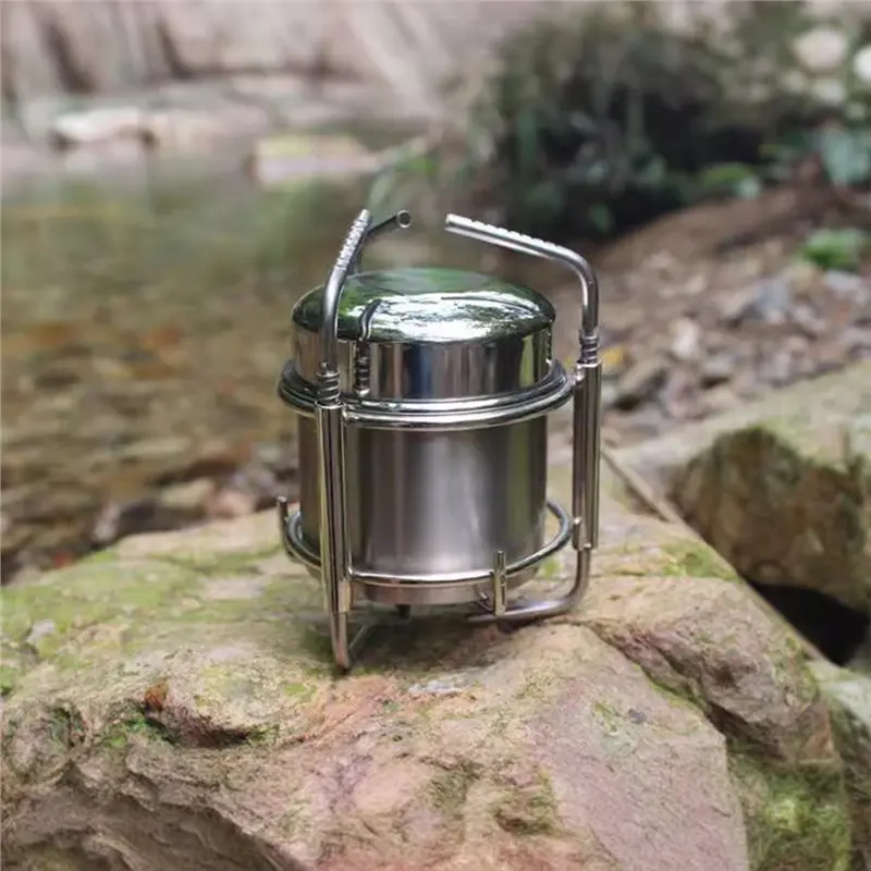 Camping Picnic Alcohol Stove Camping Furnace Outdoor Stainless Steel Liquid Alcohol Stove Portable Liquid Burner-A00E view 5