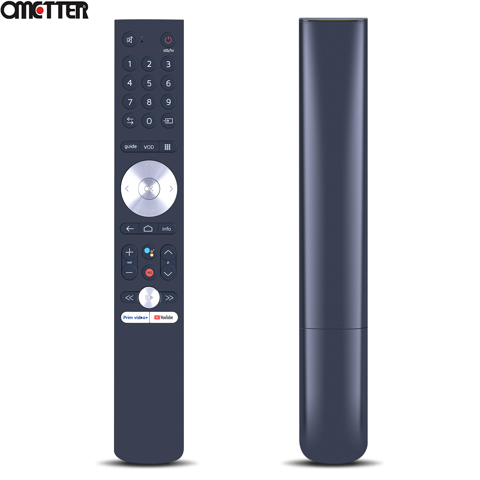 Pour télécommande Bluetooth RUWIDO TV 865A avec assistant vocal et bouton Youtube