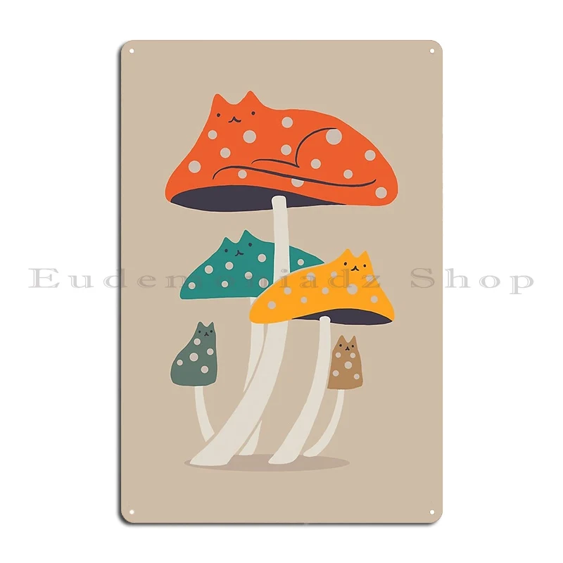 Cat And Plant 47 Meowshroom Metal Plaque Poster Design Cinema Wall Cave Customize Cave Tin Sign Poster