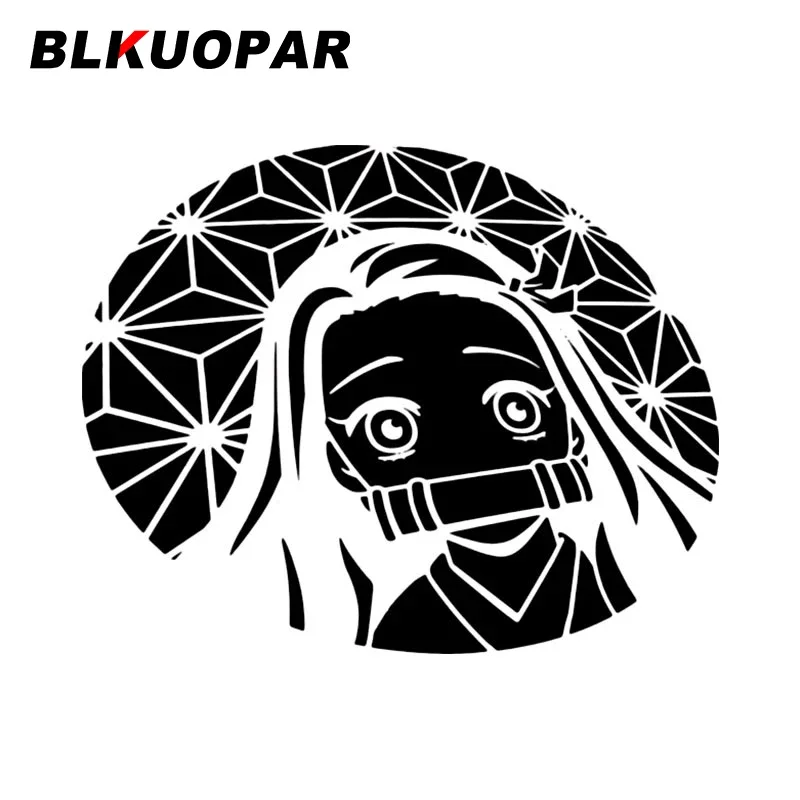 BLKUOPAR Ghost Slaying Blade Kamado Nezuko Car Stickers Car Goods Vinyl Decal Air Conditioner Cartoon Waterproof Decals