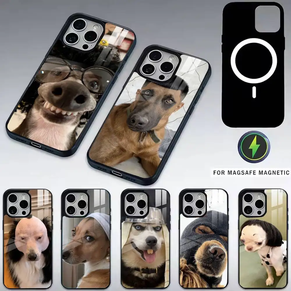 

funny dog-g Phone Case For iPhone17,16,15,14,13,12,11 Plus,Pro Magnetic For Magsafe Wireless Charging